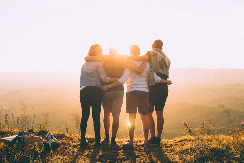 Friends enjoying time outdoors